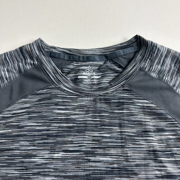Prana T-Shirt Mens Size Large Heathered Gray Breathable Active Training Run Andy - Picture 6 of 9